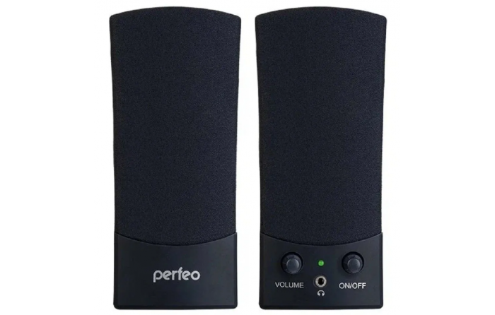 Колонки Perfeo 2.0 UNO 2.0, мощность 2х3 Вт (RMS), чёрн, USB (PF-210)