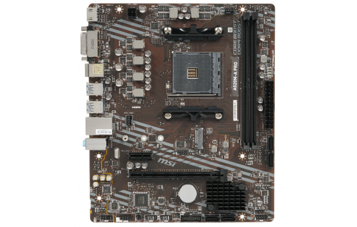 Материнская плата MSI A520M-A PRO, SocketAM4, AMD A520, mATX, Ret