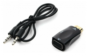 Переходник Cablexpert HDMI (мама) - VGA (папа) с аудио выходом