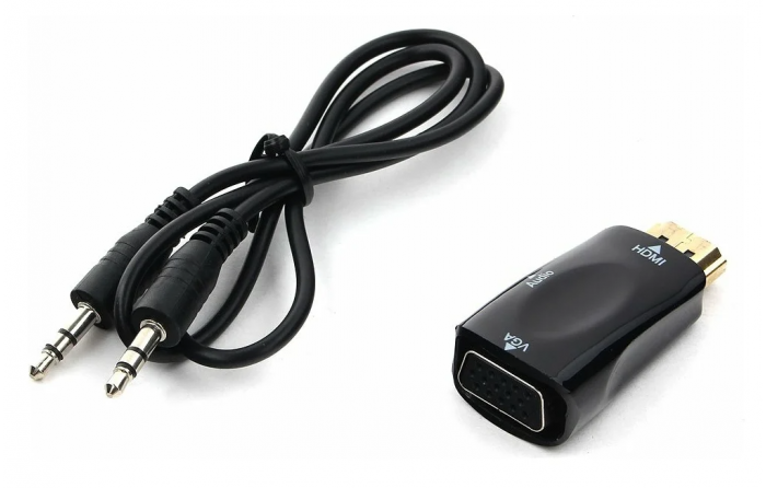 Переходник Cablexpert HDMI (мама) - VGA (папа) с аудио выходом