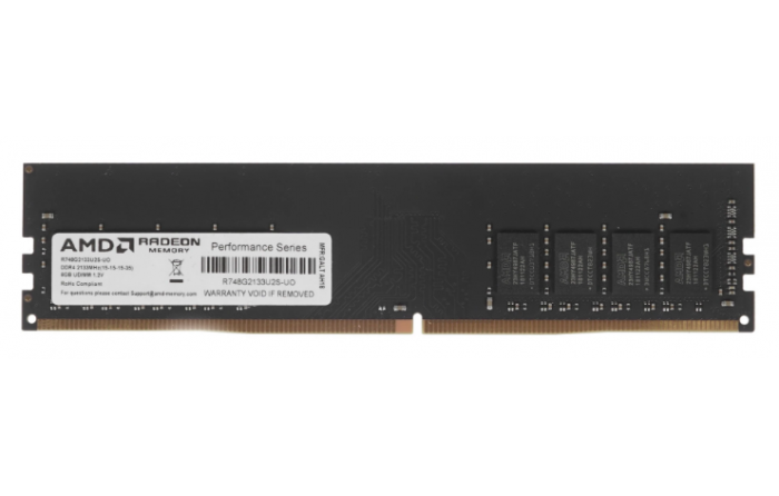 Оперативная память AMD Radeon R7 Performance Series [R748G2133U2S-U] DDR4 - 1x 8ГБ 2133МГц, DIMM