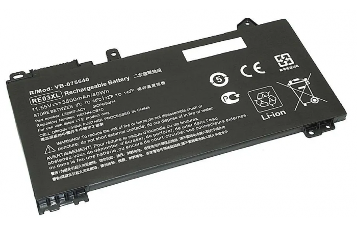 Аккумуляторная батарея RE03-3S1P для ноутбука HP ProBook 450 G6 11,55V 3500mAh